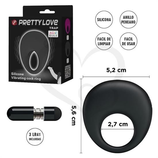 Anillo para retrasar la eyaculacion con 3 modos de vibracion